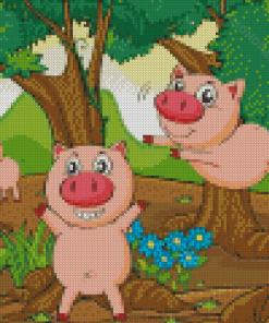 Three Little Pigs Diamond Painting