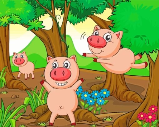 Three Little Pigs Diamond Painting