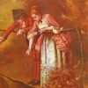 Vintage Lovers In Bridge Art Diamond Painting