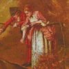 Vintage Lovers In Bridge Art Diamond Painting