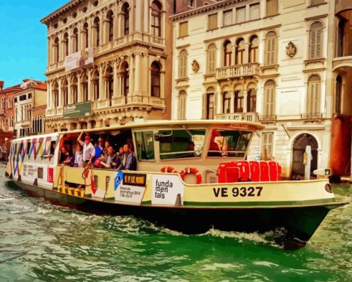 Water Bus Venice Italy Diamond Painting