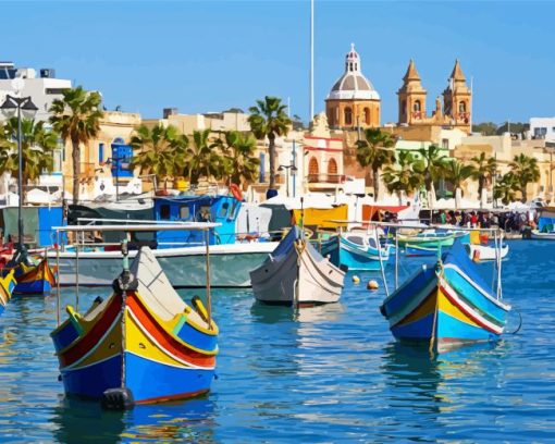 Malta Harbor Diamond Painting