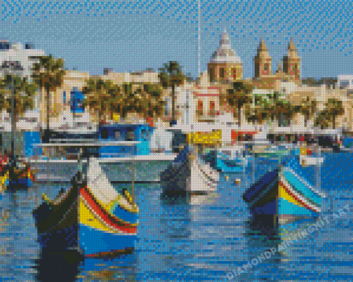 Malta Harbor Diamond Painting